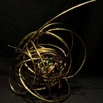 #15. “Creative”, 12”x14”x10”, green quartz, copper, brass 2020