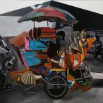 Clark Manalo, "Asymmetrical Carousel 1", Acrylic on Canvas, 2021