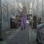 Kendall Colindon, "Susunod na Istasyon", Acrylic on Canvas, 24 x 36 inches, 2021