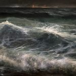 Mark Belicario "Nocturne" Oil on Canvas, 24 x 36 inches, 2021