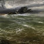 Mark Belicario "Sea Shore" Oil on Canvas, 24 x 36 inches, 2021