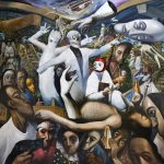 Emmanuel Garibay "Eden" - Oil on Canvas, 72 x 72 inches, 2021