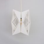 "Owl" - Kent Paper #200, Gold Tulle, Magnets, LED Light, 30 x 20 x 20 cm (H x L x W), Cable length: 100 cm, 2022