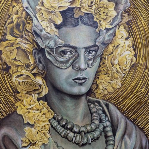 Judeo Herrera, Unbroken Crown, Acrylic on Canvas, 24 x 18 inches, 2017